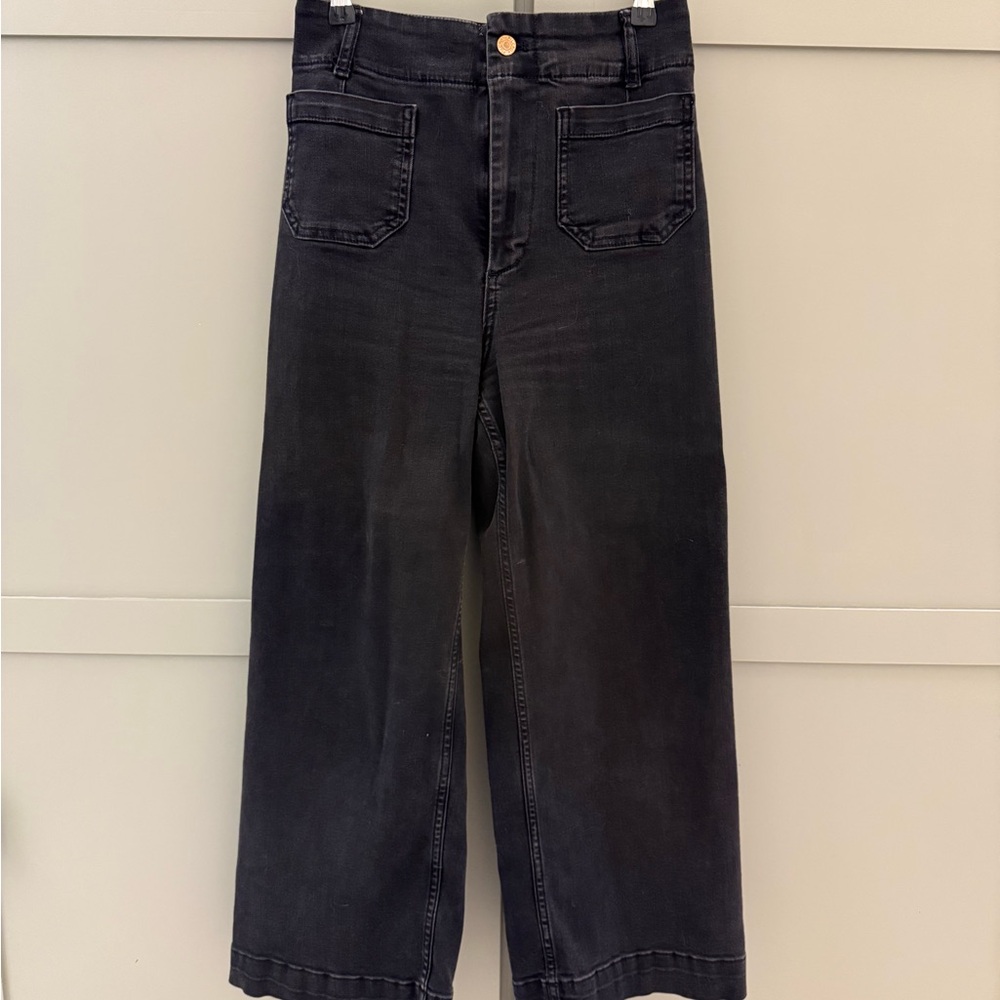 Pilcro Women's Black Wide-Leg Jeans